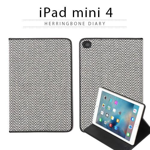 【訳あり アウトレット】iPad mini 4 ケース ZENUS  Herringbone Diary（ゼヌスヘリンボーンダイアリー）アイパッド ミニ 手帳型｜mycaseshop