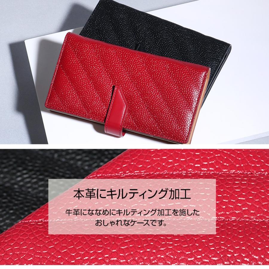 スマホケース 手帳型 スライド式 多機種対応 マルチケース Design Skin QUILTING SNAP LEATHER CASE 本革 ほぼ全機種対応 ケース Mサイズ Lサイズ｜mycaseshop｜07