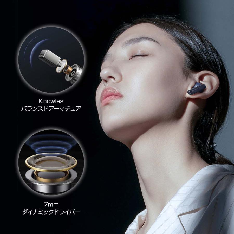 ハイブリッド型 ワイヤレスイヤホン Bluetooth 5.2 Haylou W1 超軽量 ブルー トゥース  AAC aptX aptX Adaptive |  | 04