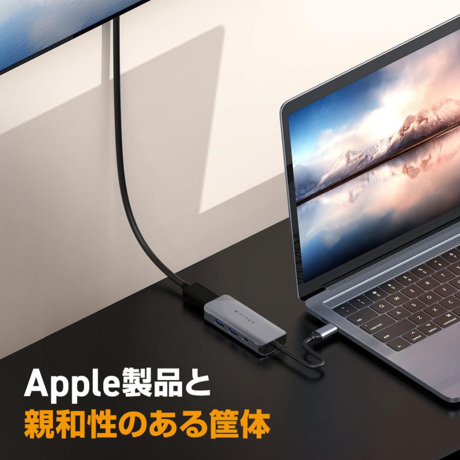 HyperDrive 4in1 USB-C Hub【100W急速充電 / ディスプレイ拡張 / 4K60Hz HDMI / 100W PD USB-C / USB3.2 Gen1対応 / USB-A × 2 】 ハイパー ハブ｜mycaseshop｜09