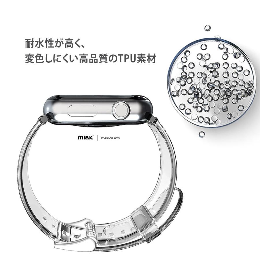 Apple Watch 透明バンド miak CLEAR BAND for アップルウォッチ Ultra 49mm, 45-38mm (Series 1-8,SE)｜mycaseshop｜06
