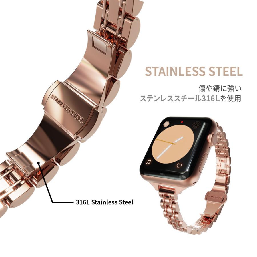 Apple Watch バンド miak JUBILEE METAL BAND for アップルウォッチ Ultra 49mm, 45