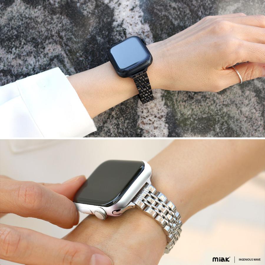 Apple Watch バンド miak JUBILEE METAL BAND for アップルウォッチ Ultra 49mm, 45