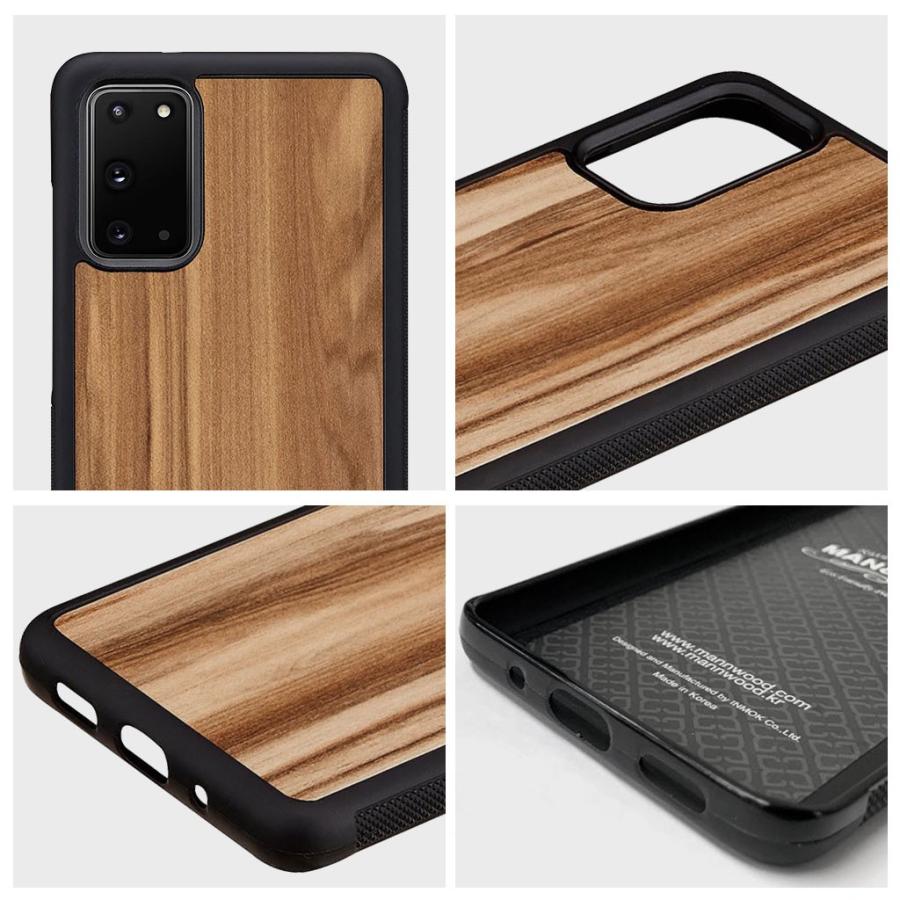 Man&Wood Galaxy S20 ケース S20+ 天然木ケース Cappuccino 