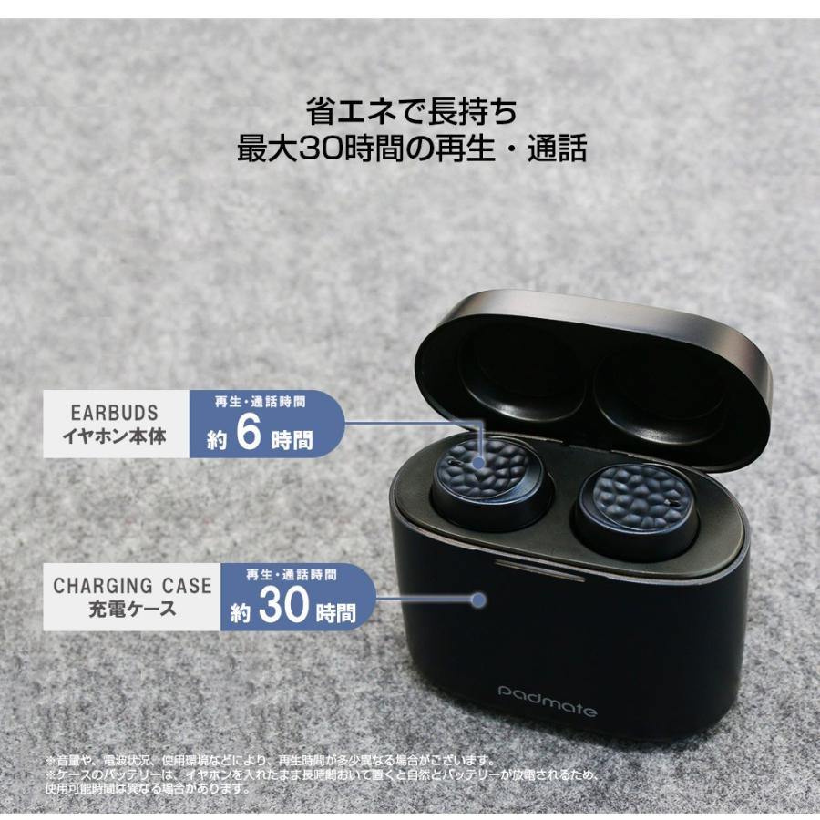 Qualcommチップ搭載 完全ワイヤレスイヤホン Tempo T5 Plus（パッドメイト テンポティファイヴ プラス）高音質コーデックaptX IPX6 防水 テレワーク 在宅勤務 |  | 07