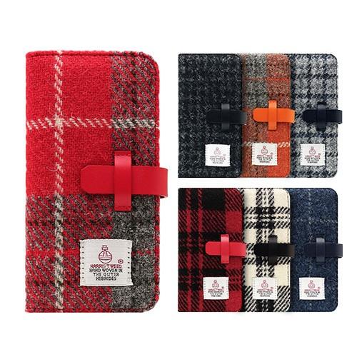 iPhone XR ケース手帳型 本革 SLG Design Harris Tweed Diary アイフォン レザー カバー｜mycaseshop