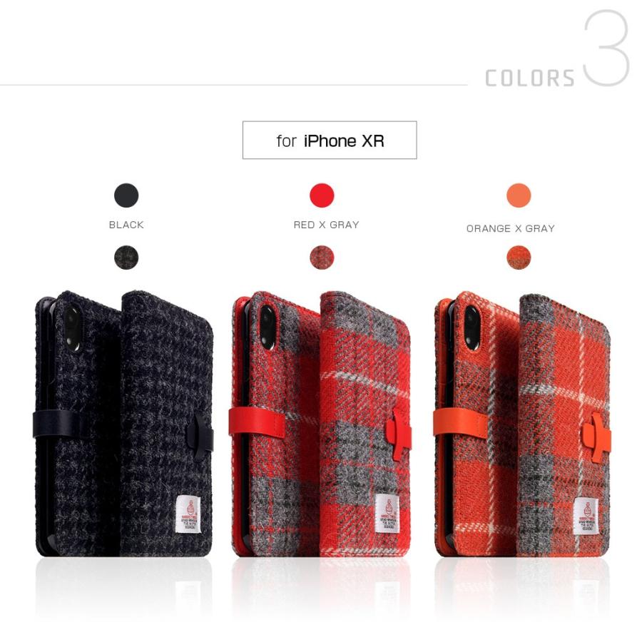 iPhone XR ケース手帳型 本革 SLG Design Harris Tweed Diary アイフォン レザー カバー｜mycaseshop｜12