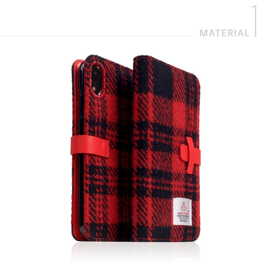 iPhone XR ケース手帳型 本革 SLG Design Harris Tweed Diary アイフォン レザー カバー｜mycaseshop｜05