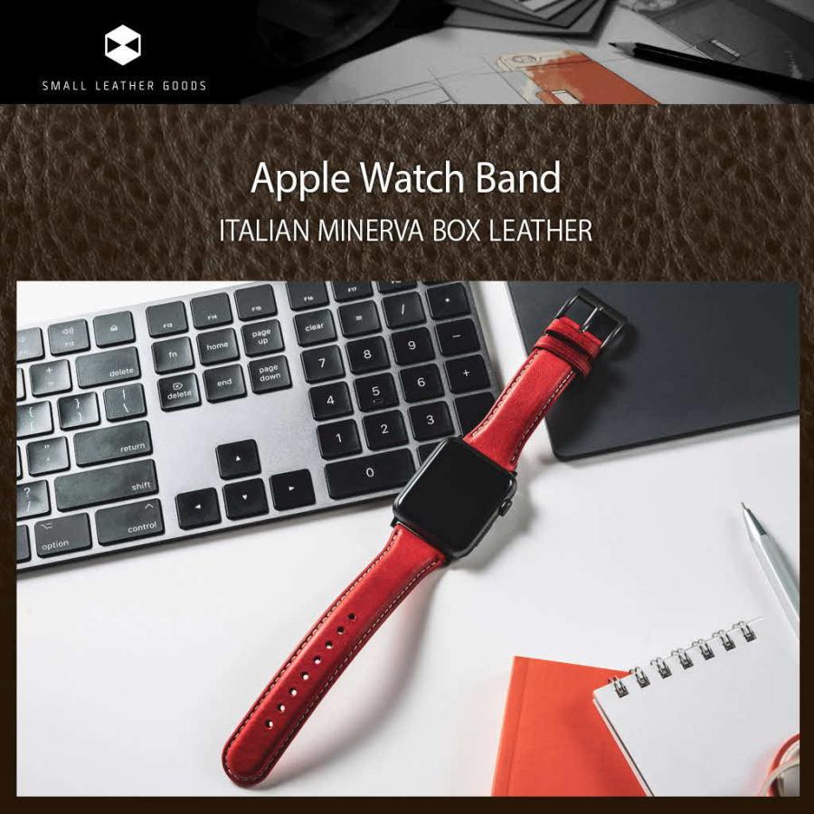 アップルウォッチ バンド 革 高級 レザー Apple Watch 用 バンド Ultra 49mm, 45-38mm (Series 1-8,SE) SLG Design Italian Minerva Box Leatherの画像