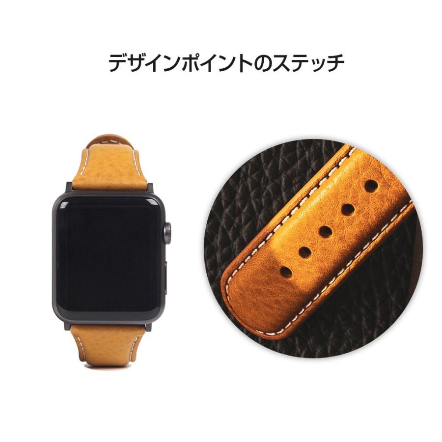 アップルウォッチ バンド 革 高級 レザー Apple Watch 用 バンド Ultra 49mm, 45-38mm (Series 1-8,SE) SLG Design Italian Minerva Box Leatherの画像