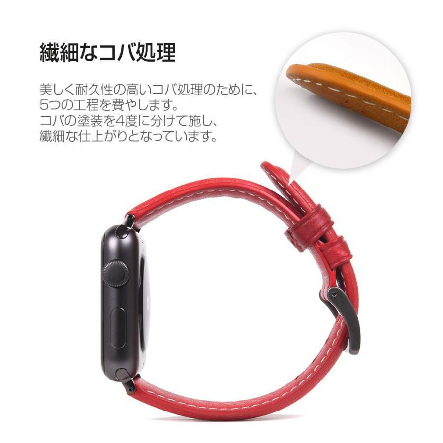アップルウォッチ バンド 革 高級 レザー Apple Watch 用 バンド Ultra 49mm, 45-38mm (Series 1-8,SE) SLG Design Italian Minerva Box Leatherの画像