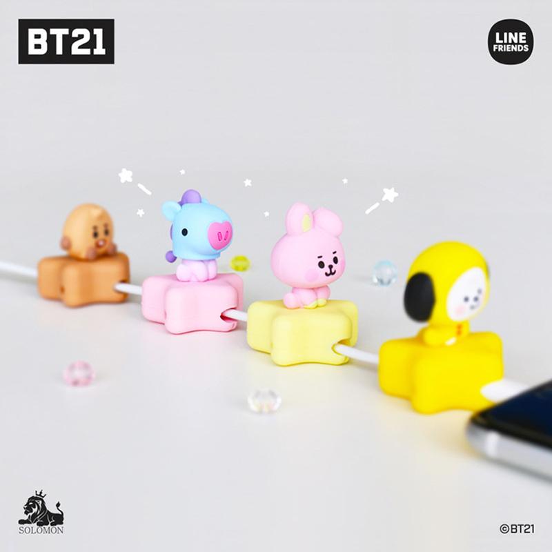 BT21 ベビーフェイス 可愛いケーブルマスコット [ 断線防止 ケーブル