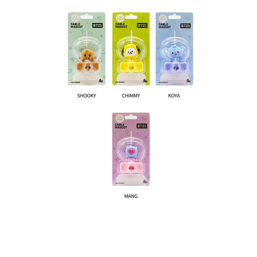 BT21 ベビーフェイス 可愛いケーブルマスコット [ 断線防止 ケーブル
