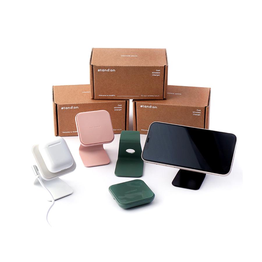 STAND:ON 2WAY ミニワイヤレス充電器【 最大10W出力 / スタンド STAND:ON 2WAY ミニワイヤレス充電器【 最大10W出力 / スタンド