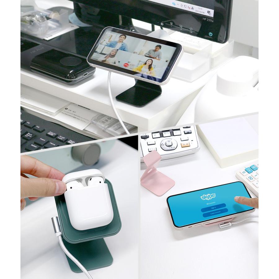 STAND:ON 2WAY ミニワイヤレス充電器【 最大10W出力 / スタンド STAND:ON 2WAY ミニワイヤレス充電器【 最大10W出力 / スタンド