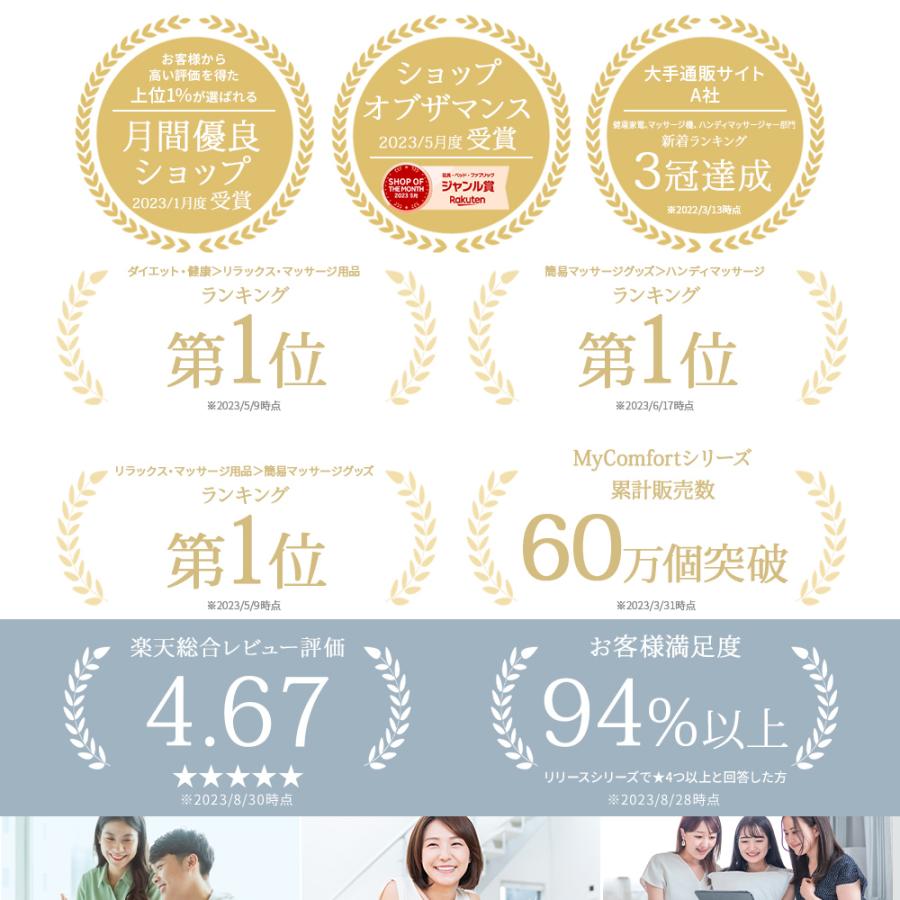MyComfort（マイコンフォート） シリーズ累計60万個突破 マッサージ