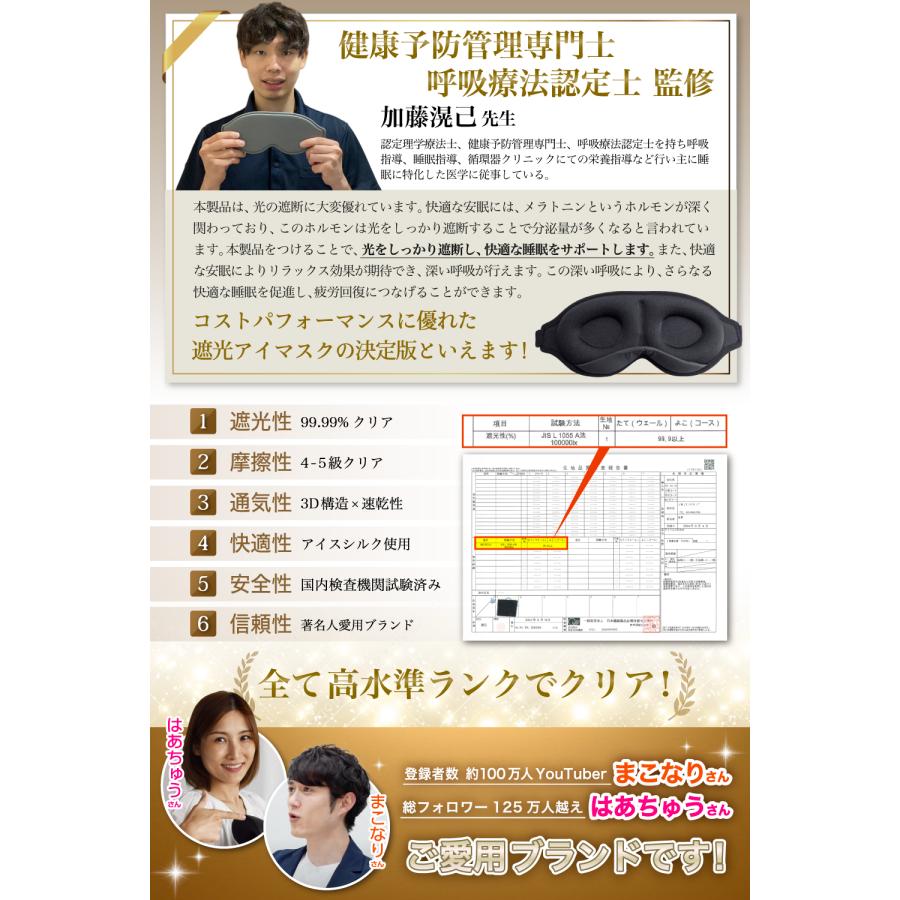 MyComfort（マイコンフォート） アイマスク サエギリ 睡眠グッズ 遮光