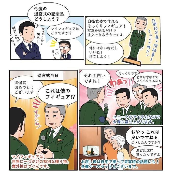 ☆自衛隊員への退職記念に。写真から作る『自衛隊マイフィギュア』（アクリルケースセットG）【陸上 海上 航空 退職祝い 退官祝い 昇進祝い 迷彩服 プレゼント】_5