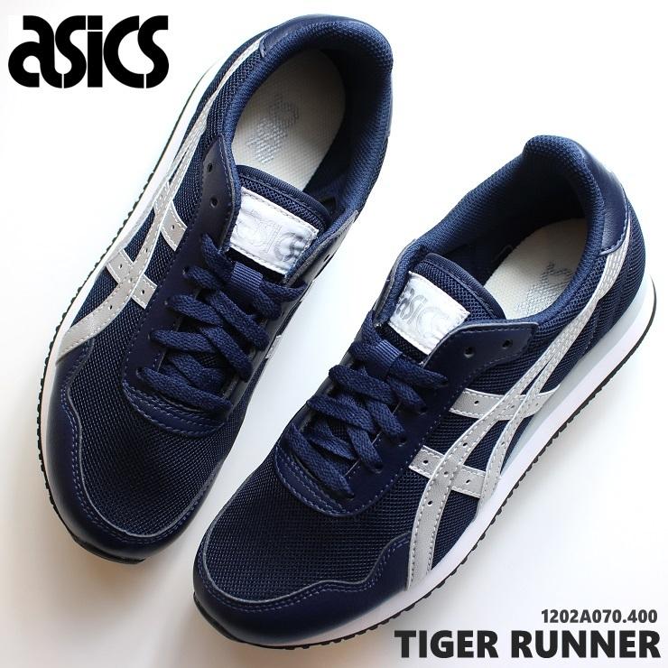 アシックス Asics レディーススニーカー タイガーランナー Asics Tiger Runner 12a070 400 Midnight Pure Silver 12a フットパークヌシセ 通販 Yahoo ショッピング