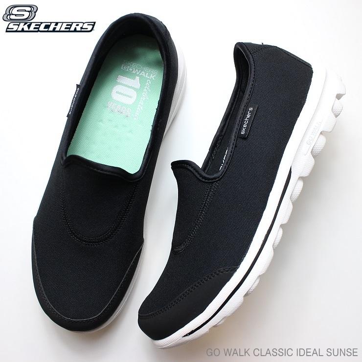 スケッチャーズ レディース ゴーウォーク スリッポン Skechers Go Walk Classic Ideal Sunse Bkw ゴーウォーク スマート bkw フットパークヌシセ 通販 Yahoo ショッピング