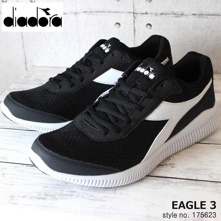 ディアドラ スニーカー Diadora Eagle3 7406 ブラック ホワイト メンズスニーカー クラシック ランニング フットパークヌシセ 通販 Yahoo ショッピング
