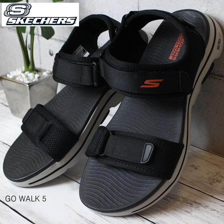 スケッチャーズ メンズ サンダル Skechers Go Walk 5 Cabourg Bkog スケッチャーズ ゴーウォーク 5 カブール bkog フットパークヌシセ 通販 Yahoo ショッピング