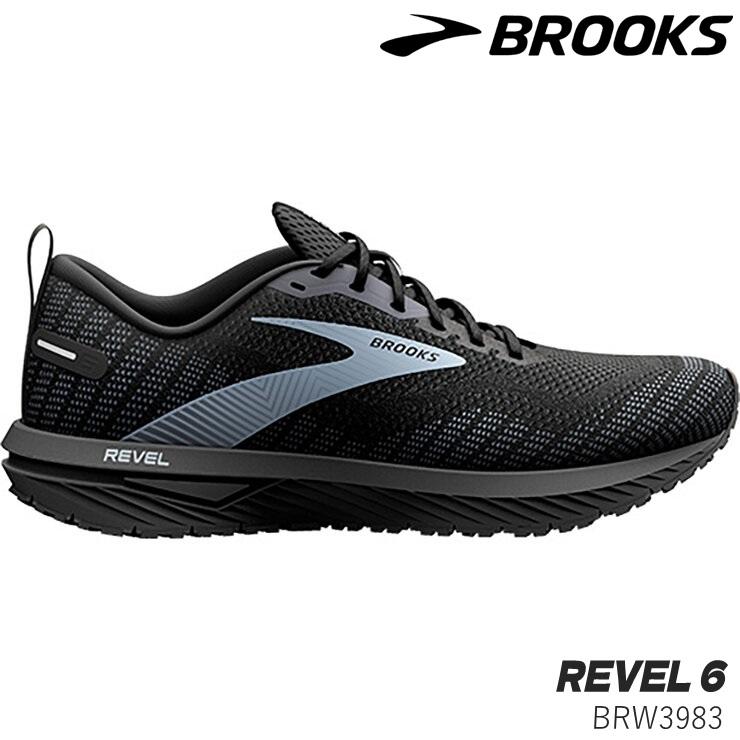ブルックス ランニングシューズ メンズ BROOKS REVEL 6 BRM3983 ブラック レベル6 ランニングシューズウォーキング