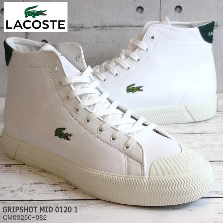 ラコステ メンズスニーカー Lacoste Gripshot Mid 01 1 Cm 0 Wht Grn 白 スニーカー ハイカット スニーカー Cm フットパークヌシセ 通販 Yahoo ショッピング