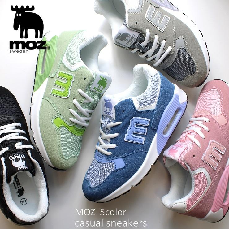 Moz スニーカー レディース Moz Mz9023 エアークッション 軽量 おしゃれ かわいい 北欧 Mz9023 フットパークヌシセ 通販 Yahoo ショッピング