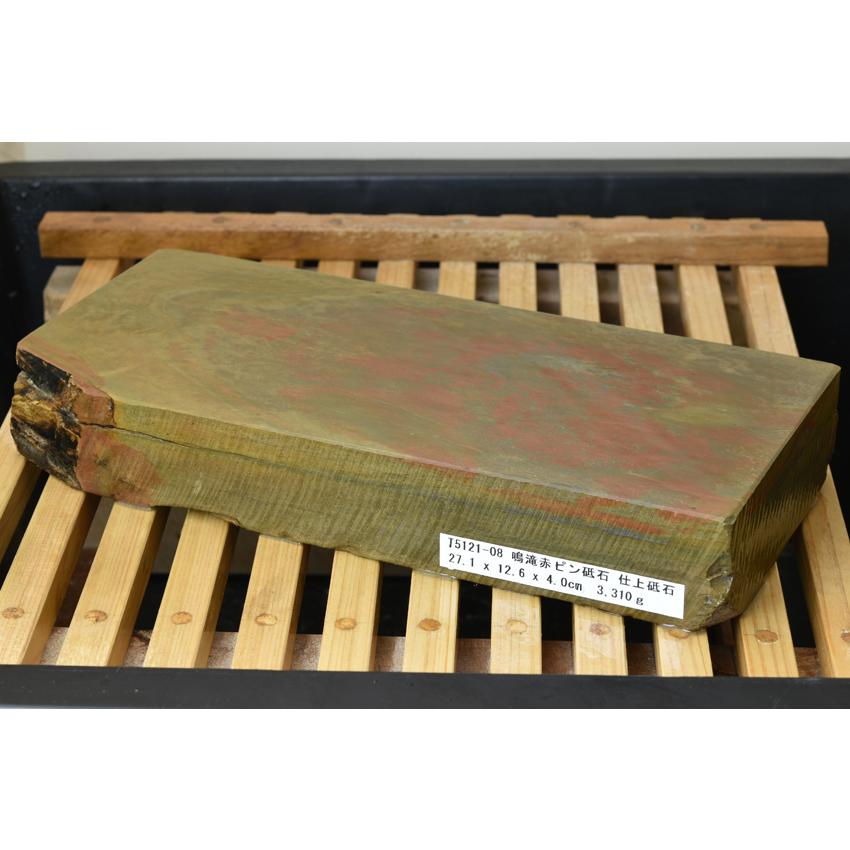 鳴滝赤ピン砥石 仕上砥石 天然砥石 本物保証【使用品】T5121-08 鳴滝赤ピン砥石 仕上砥石 天然砥石 本物保証【使用品】T5121-08