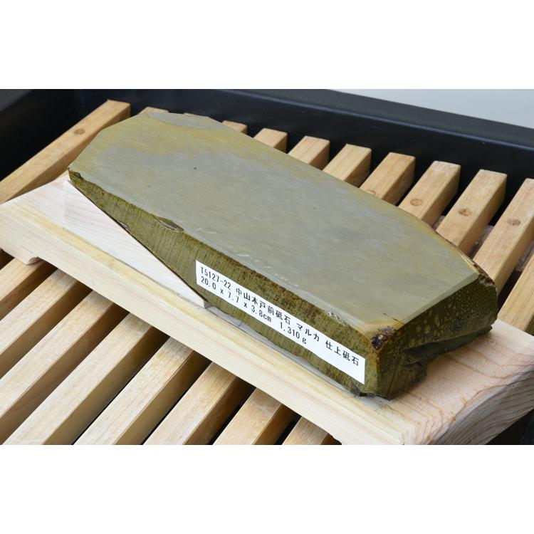 中山本戸前砥石 マルカ 仕上砥石 天然砥石 本物保証【使用品】 T5127 