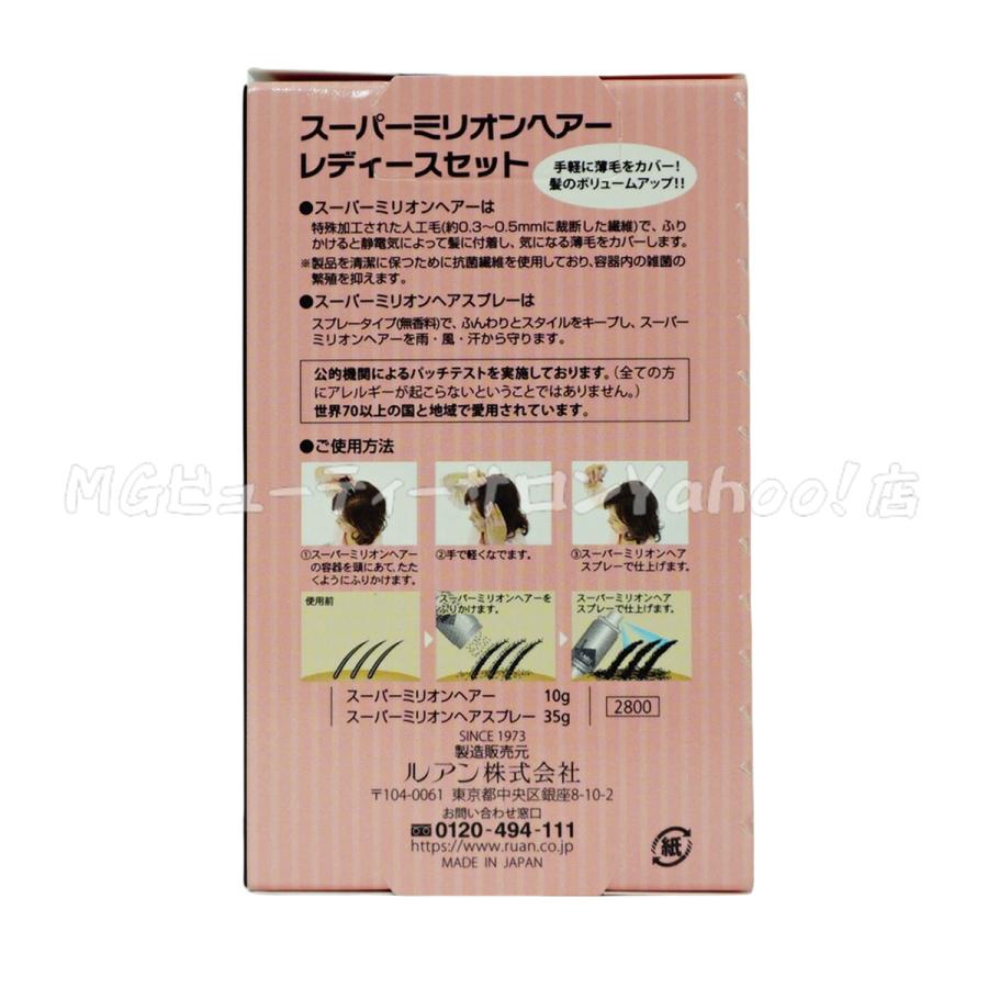 ルアン 3個 スーパーミリオンヘアー レディースセット No.3 ライトブラウン スーパーミリオンヘアー ルアン レディースセット No.3 ライト