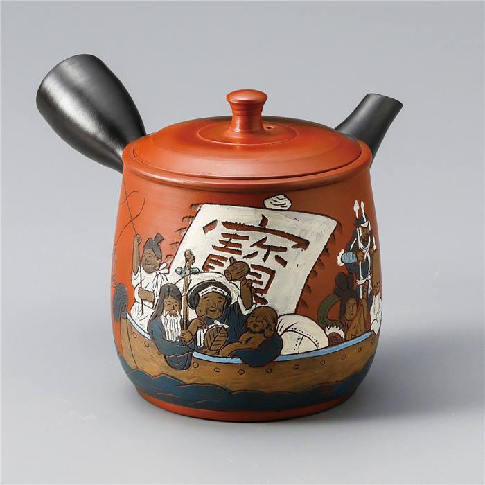 新品即決 急須 ティーポット おしゃれ きゅうす 茶器 お茶 ポット 常滑焼急須 名工作品 石龍窯変京型宝船急須 きゅうす おしゃれ 日本製 結婚 出産 内祝い 日本製 Www Thedailyspud Com