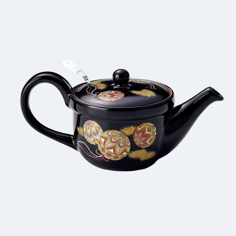 ⭐️夏休み中 発送遅れます‼️さま専用⭐️急須急須（ティーポット）器3点セット 急須 【ポット ポイポイ網】黒釉手まり柄ポイポイポット ティーポット