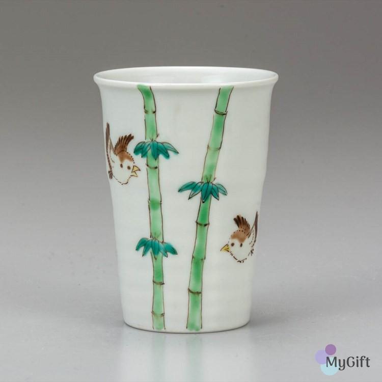 九谷焼 フリーカップ すずめ K6 1042 コップ タンブラー マグカップ ビアカップ 母の日 両親 カップ 陶磁器ギフト 贈り物 高級品 和食器 マイギフト Paypayモール店 通販 Paypayモール