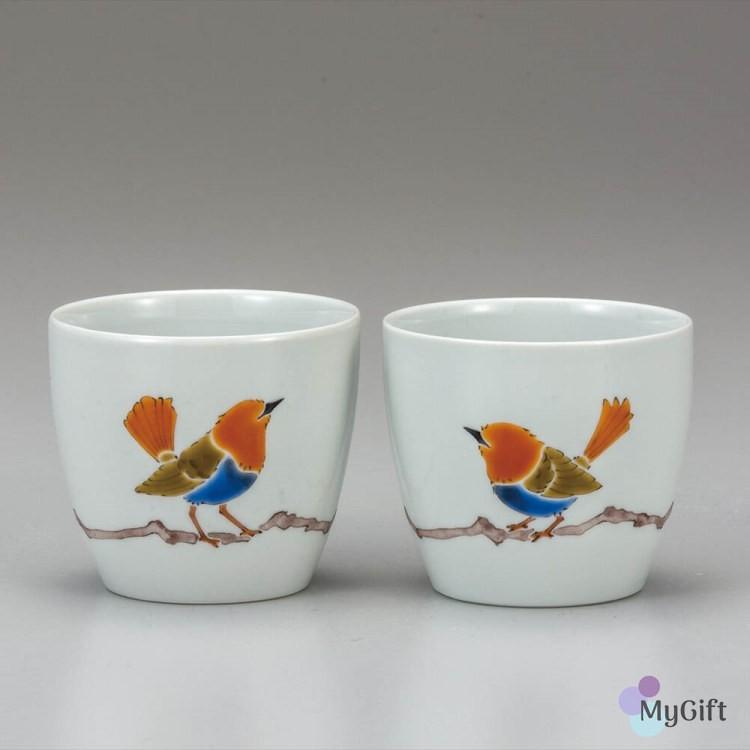 九谷焼 ペアフリーカップ こまどり K6 1062 コップ タンブラー マグカップ ビアカップ 母の日 両親 カップ 陶磁器ギフト 贈り物 高級品 和食器 マイギフト Paypayモール店 通販 Paypayモール