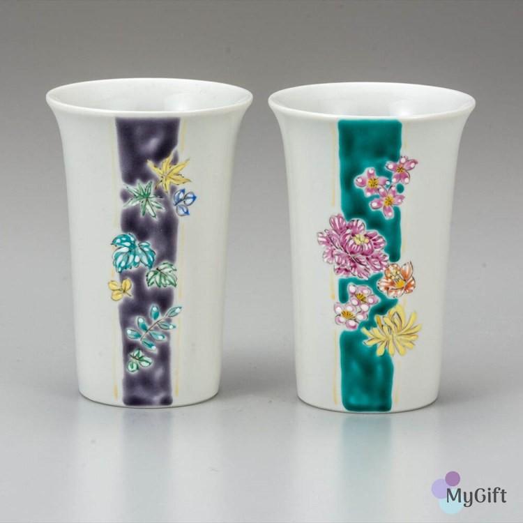 正規店仕入れの 九谷焼 ペアフリーカップ 葉花文 K6 1109 コップ タンブラー マグカップ ビアカップ 母の日 両親 カップ 陶磁器ギフト 贈り物 高級品 和食器 注目の Studiostodulky Cz