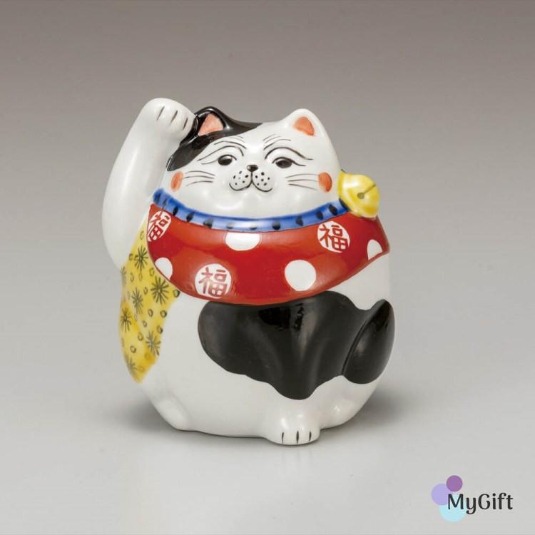 九谷焼 4号丸形招き猫 青九谷 K6 1491 置物 おすすめ おしゃれ かわいい 可愛い 人気 プレゼント 贈り物 内祝い お祝い マイギフト Paypayモール店 通販 Paypayモール