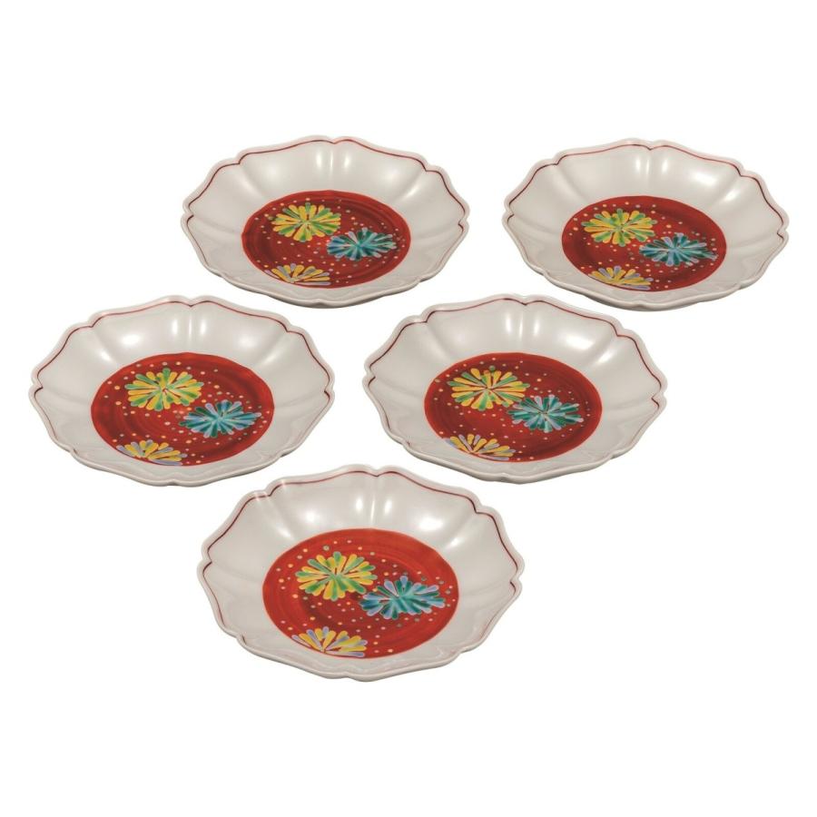 九谷焼 5 5号皿揃 花火 お皿 取り皿 和風 小皿 丸型 中皿 サラダ皿 デザート皿 サラダ皿 引越し祝い セット 上場 和柄 来客用 卒寿 母 竣工 引き出物 定年 マイギフト Paypayモール店 通販 Paypayモール