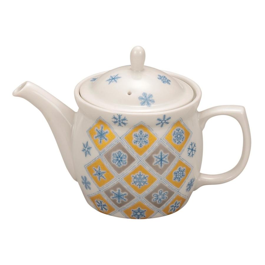 九谷焼 ポット急須 雪小紋 和食器 かわいい おしゃれ お茶 来客用 可愛い 急須 初節句 おじいちゃん