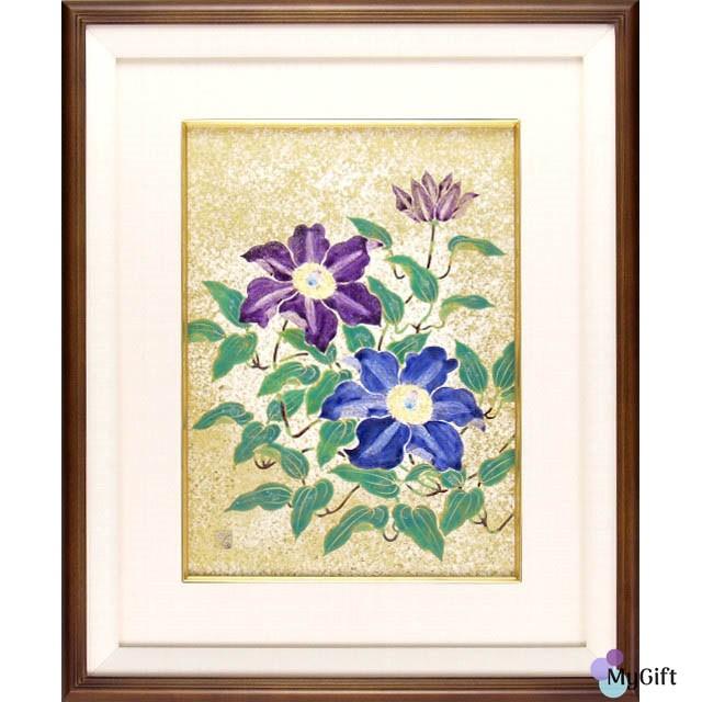 魅了 父の日 九谷焼 陶額 山崎竹泉作 金彩鉄仙 N94 02 新築 記念品 法人ギフト 開店 事務所移転 開業 プレゼント お祝い お返し 安いそれに目立つ Zoetalentsolutions Com