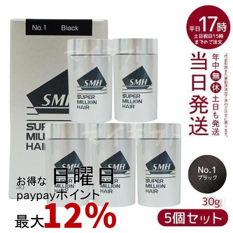 ルアン スーパーミリオンヘアー 30g No.1 ブラック 5個セット 髪 頭 