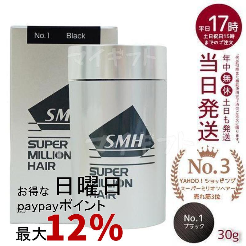 ルアン スーパーミリオンヘアー 30g No.1 ブラック 髪 頭 分け目 つむじ ボリューム ふりかけ（Yahoo!・マイギフト ヤフー店）