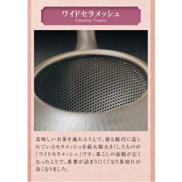 急須 きゅうす ティーポット 茶葉が詰まらず茶切れも良い 常滑焼急須 機能急須 ワイドセラメッシュ 北龍黒袋形点帯柄急須 ギフト プレゼント 陶器 マイギフト Paypayモール店 通販 Paypayモール