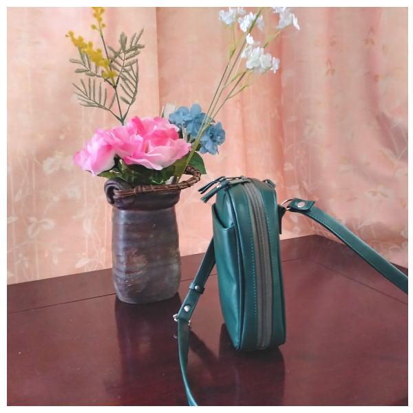 ショルダーバッグ「スクエア」 合成皮革グリーン square バッグ |  | 02