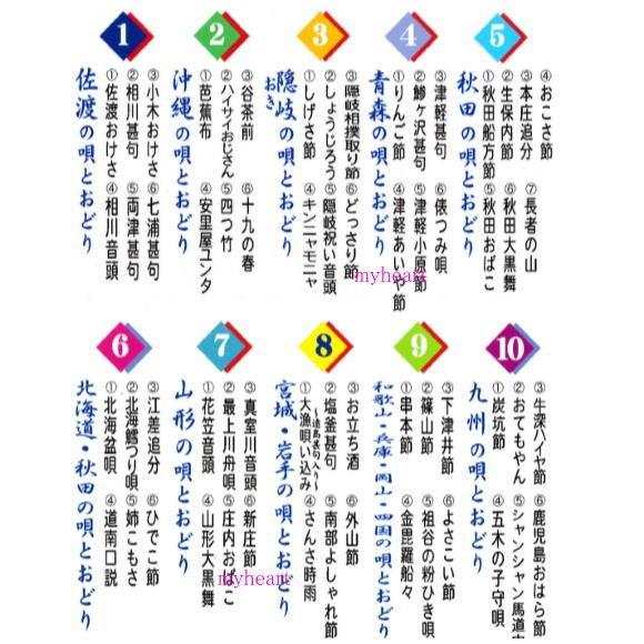 民謡の旅シリーズ1〜10 「佐渡の唄とおどり」〜「九州の唄とおどり」（DVD10枚＋カセット10本）の画像