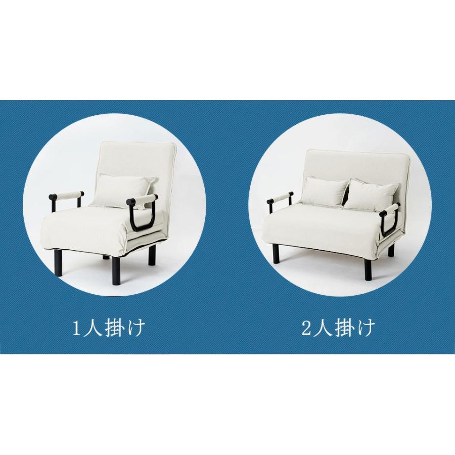 BTM ソファー ソファーベッド 折りたたみソファー2人掛け コンパクト