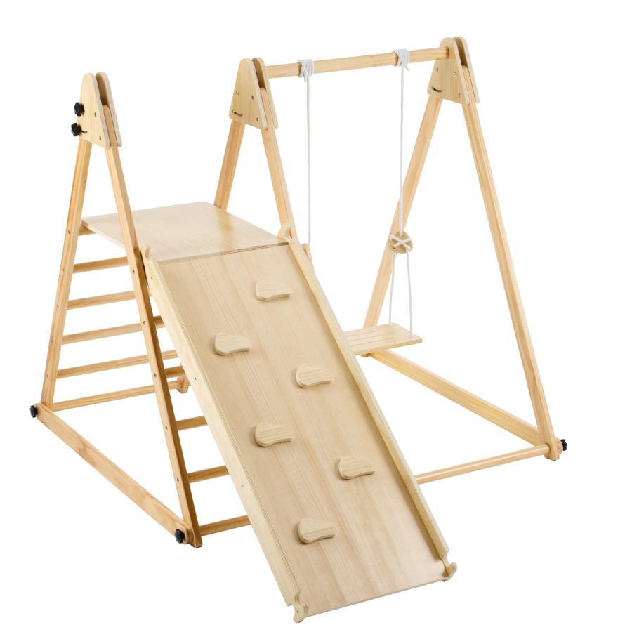 ジャングルジム 天然木 ブランコ すべり台 滑り台 折りたたみ
