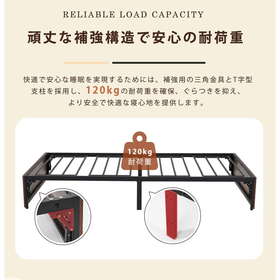 BTM 折りたたみベッド パイプベッド フレーム シングル ベッド