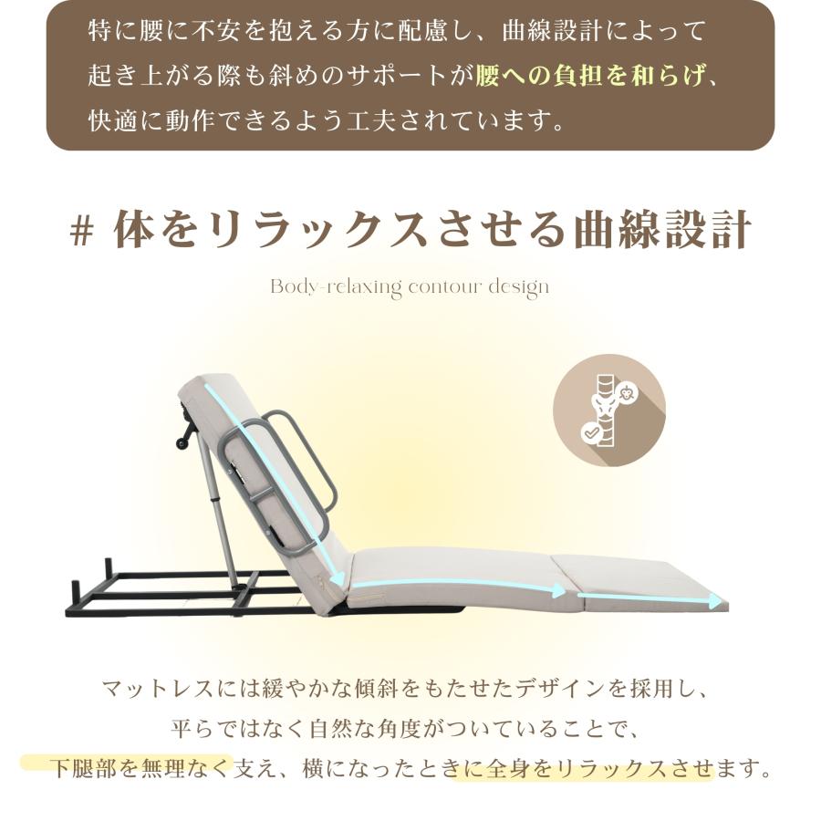 BTM 電動リクライニングマット SSサイズ 電動ベッド 2°~70°角度調節